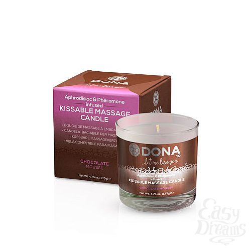  3     DONA Kissable Massage Candle Chocolate Mousse 135 