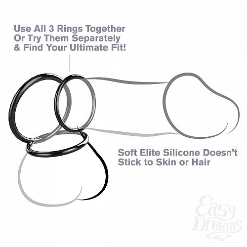  2        Silicone 3-Ring Stamina Set 