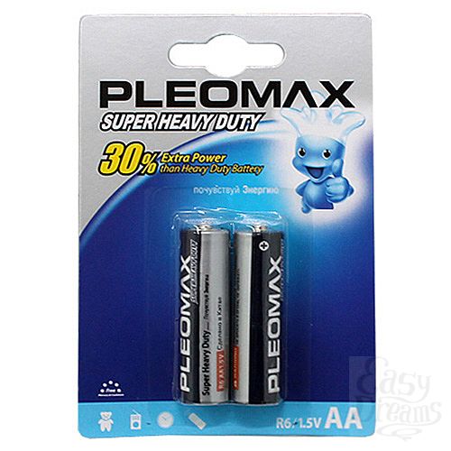 Фотография 1:  Батарейки AA Pleomax R06 - 2 шт