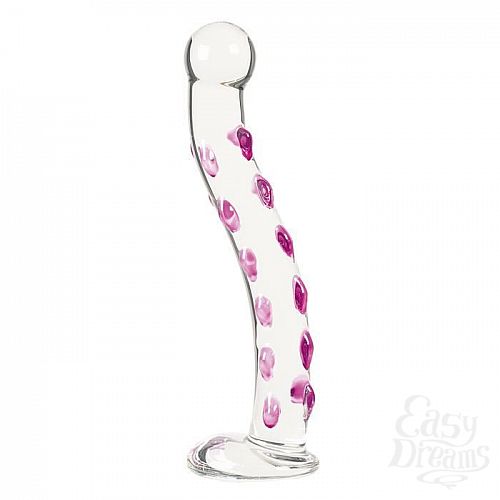 Фотография 1:  Стеклянный изогнутый стимулятор Worxx Shiny Orglassm Purple - 22 см.