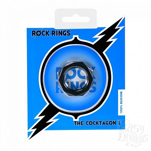 ���������� 2  ����������� ������ Rock Rings The Cocktagon L Black, ������
