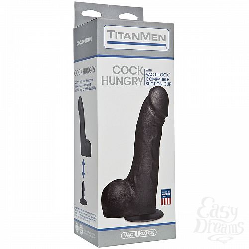 Фотография 2  Черный фаллоимитатор на присоске Cock Hungry - 26,7 см.