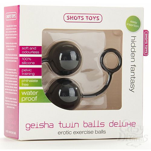 ���������� 2  ׸���� ����������� ������ Geisha Twin Balls Deluxe Black