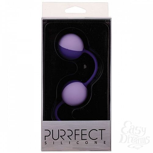 ���������� 2  ���������� ����������� ������ PURRFECT SILICONE DUO TONE BALLS PURPLE