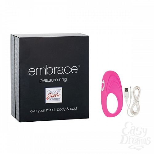 Фотография 3  Виброкольцо Embrace pleasure rings - California Exotic Novelties, Розовый