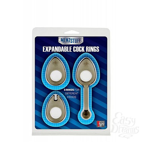 ���������� 2  ����� �� 3 �������� ����������� ����� MENZSTUFF EXPANDABLE COCKRING SET