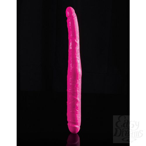 Фотография 4  Ярко-розовый двусторонний фаллоимитатор 16  Double Dillio - 40,6 см.