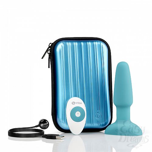 ���������� 2  �������� �������-������ � ������� �������� B-Vibe Rimming Plug TEAL