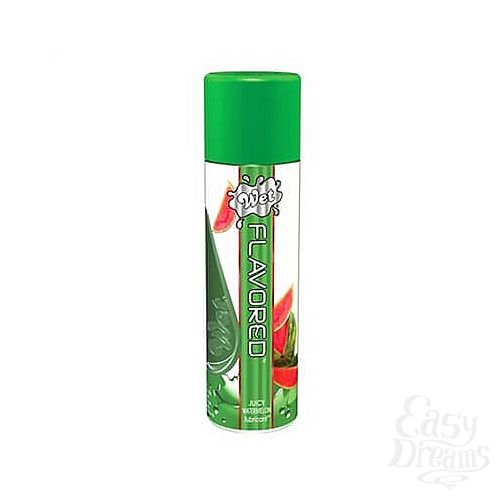 Фотография 1:  Оральный лубрикант со вкусом арбуза Wet Flavored Juicy Watermelon, 102 мл. 