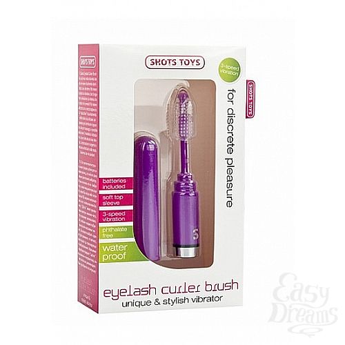 Фотография 2  Мини-вибратор Eyelash Curler Brush Purple - Shotsmedia, Черный