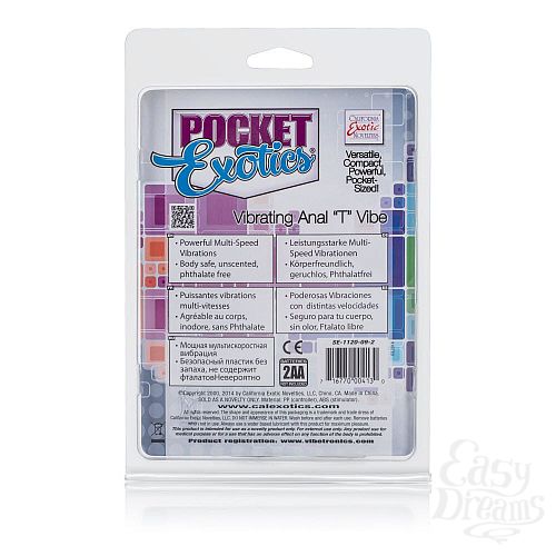 ���������� 4  ������������ �������� Pocket Exotics Vibrating Anal  T  Vibe - 12,8 ��.