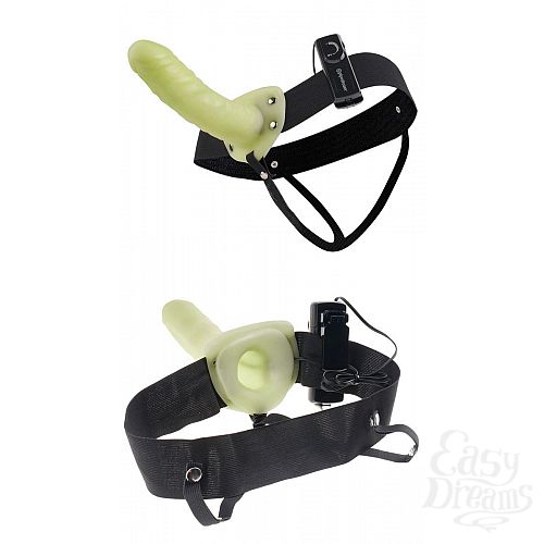 ���������� 4  �������������� ����� ������� ������� � ��������� For Him or Her  Vibrating Hollow Strap-On - 15 ��.