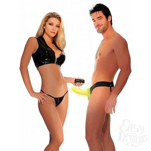 ���������� 7  �������������� ����� ������� ������� � ��������� For Him or Her  Vibrating Hollow Strap-On - 15 ��.