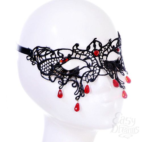 Фотография 1:  Роскошная кружевная маска с бусинами Фотография 1:  Роскошная кружевная маска с бусинами