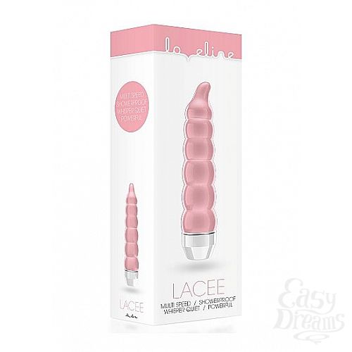 Фотография 3  Розовый фигурный вибратор Lacee с тонким кончиком - 15,5 см.