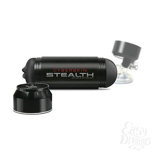 Фотография 2  Двусторонний мастурбатор CyberSkin Stealth Double Stroker - ротик и попка