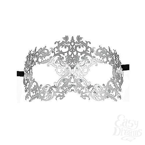 Фотография 1:  Серебристая металлическая маска Forrest Queen Masquerade Фотография 1:  Серебристая металлическая маска Forrest Queen Masquerade