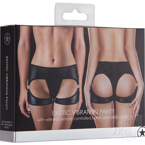 Фотография 5  Чёрные трусики с вибрацией Exotic Vibrating Panty
