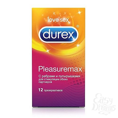 ���������� 1:  ��������� ������������ � ������� � ������ Durex Pleasuremax - 12 ��.