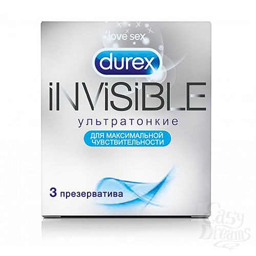 ���������� 1:  ������������ ������������ Durex Invisible - 3 ��.
