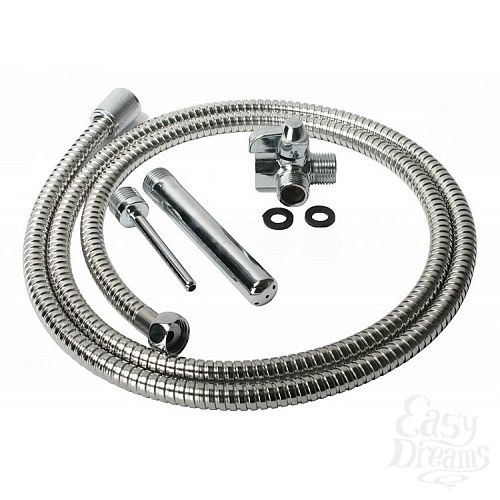 Фотография 1:  Набор для анального душа - CleanStream Shower Enema System, Серебристый