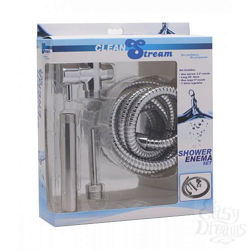 Фотография 2  Набор для анального душа - CleanStream Shower Enema System, Серебристый