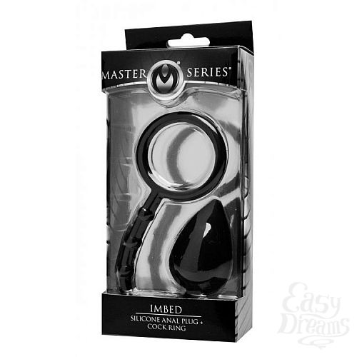 ���������� 4  ����������� ������ � ����������� �������� ������� Imbed Silicone Anal Plug and Cock Ring