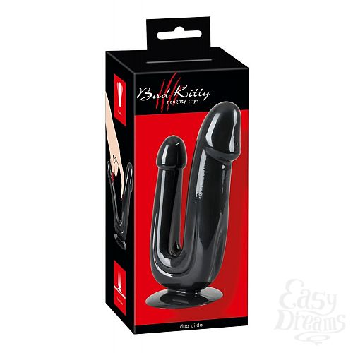 ���������� 3  ׸���� �������-����������� ������������� Duo Dildo - 17,5 ��.