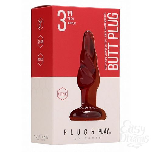  2     Butt Plug Rounded 3 Inch - 7,6 .