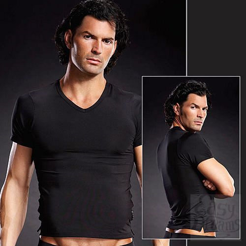 Фотография 1:  Мужская черная футболка BLM007-BLK S / M