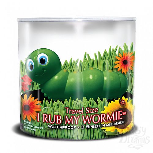 Фотография 1:  Вибростимулятор I Rub My Wormie^ Travel-Size Green (зеленый) Фотография 1:  Вибростимулятор I Rub My Wormie^ Travel-Size Green (зеленый)