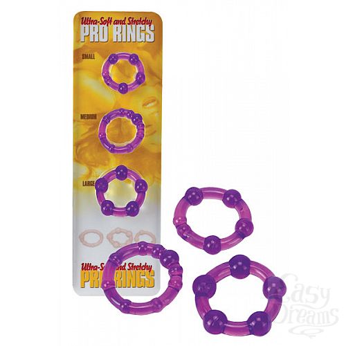 Фотография 1:  Набор стимулирующих эрекционных колец из 3 шт. (Dream toys 50640)