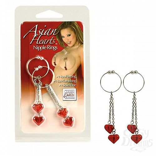 ���������� 1:  �������� �� ����� � ���������� Asian Hearts Nipple Rings2608-10CDSE
