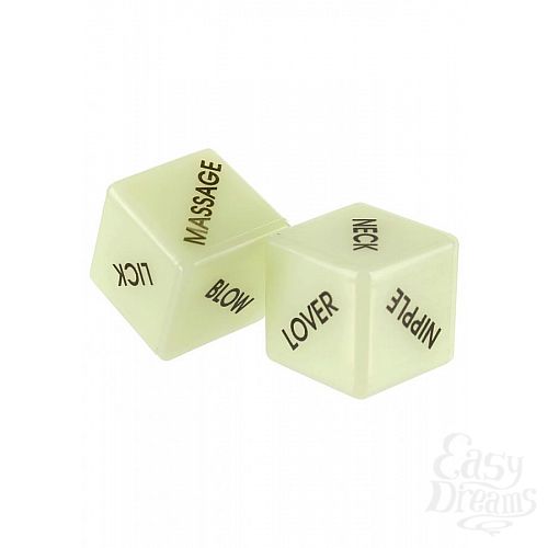 ���������� 2  ������ ��� ��� LOVE2LOVE GLOW IN THE DARK DICE 9899TJ