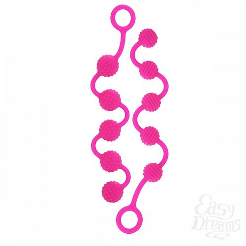 ���������� 2  �������� ������� Posh Silicone O Beads Pink 1322-10BXSE