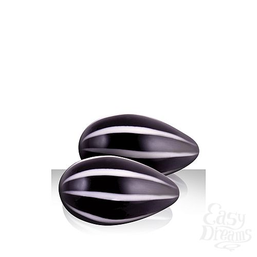 Фотография 3  Вагинальные шарики CRYST AL KEGEL EGGS из стекла черные