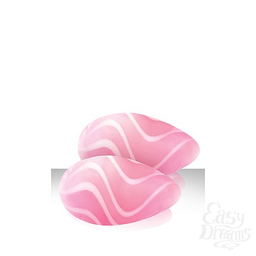 Фотография 3  Вагинальные шарики CRYST AL KEGEL EGGS из стекла розовые