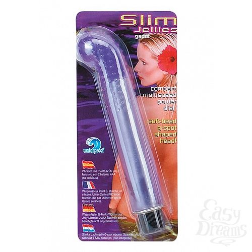 Фотография 1:  Вибратор Slim Jellies G-Spot