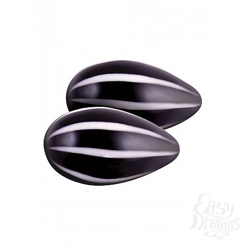 ���������� 2  ����������� CRYSTAL GLASS EGGS BLACK NSN-0703-13