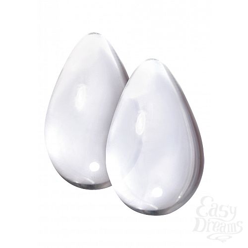 ���������� 2  ����������� CRYSTAL LARGE GLASS EGGS CLEAR NSN-0703-21