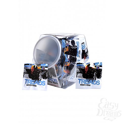 ���������� 2  ������ TREADS MENS RING THIN BLACK NSN-0905-23