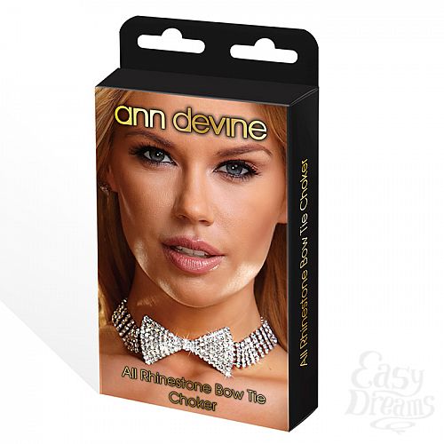 Фотография 3  Ожерелье-бабочка из блестящих кристаллов BOW TIE CHOKER