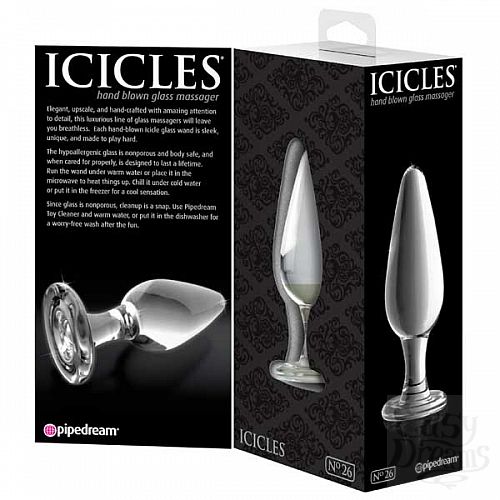 Фотография 2  Стеклянный анальный стимулятор ICICLES №26