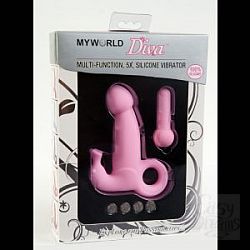 Розовый силиконовый вибратор с клиторальным стимулятором - 11,5 см. Розовый силиконовый вибратор с клиторальным стимулятором - 11,5 см.