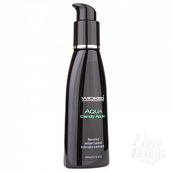 Лубрикант со вкусом сахарного яблока WICKED AQUA Candy Apple 120 мл Лубрикант со вкусом сахарного яблока WICKED AQUA Candy Apple 120 мл