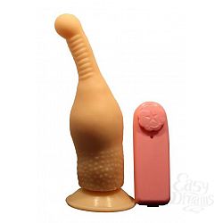 Телесный плаг-массажер простаты с пультом - 17,5 см. Телесный плаг-массажер простаты с пультом - 17,5 см.