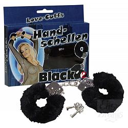 Черные меховые наручники Love Cuffs Black Черные меховые наручники Love Cuffs Black