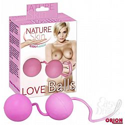  Розовые вагинальные шарики Colours Nature Skin 