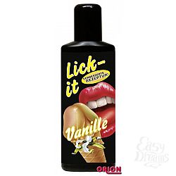 Съедобная смазка Lick It с ароматом ванили - 100 мл. Съедобная смазка Lick It с ароматом ванили - 100 мл.
