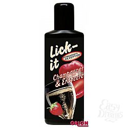 Смазка для орального секса Lick It со вкусом клубники с шампанским - 100 мл. Смазка для орального секса Lick It со вкусом клубники с шампанским - 100 мл.